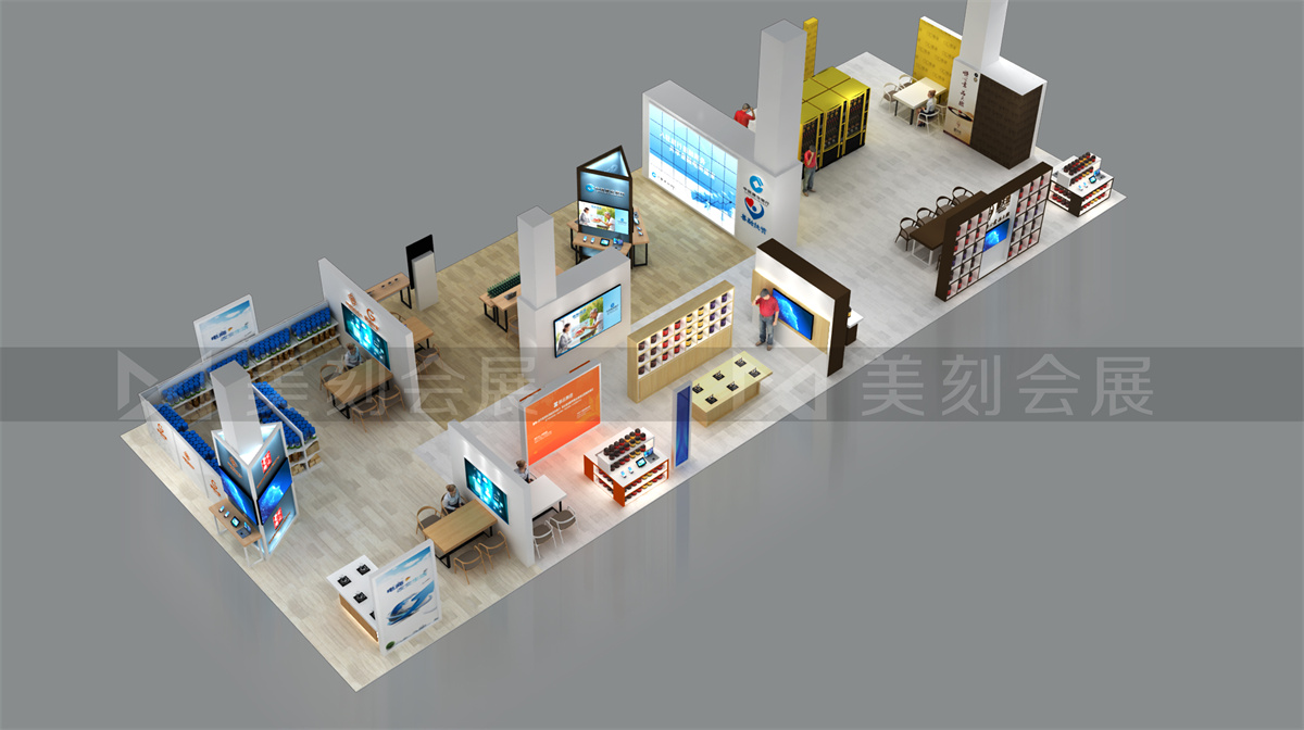 第五屆黑茶文化旅游節(jié)展臺設計方案，黑茶文化節(jié)展會布置效果圖